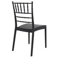 thumbnail image 4 of Luxury Commercial Living 36" Black Stackable Outdoor Patio Armless Dining Chair, 4 of 9
