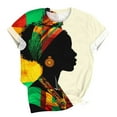 thumbnail image 5 of Sakmal Tshirts Shirts for women Dolman Short Sleeve African Plus Size Graphic Tees T-Shirts Womens Tops Dressy Casual, 5 of 5