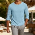 thumbnail image 3 of zbxnLI Mens Long Sleeve T Shirts Workout Athletic Loose Tee Tops Comfort Breathable Soft Fall Tshirt for Men, 3 of 7