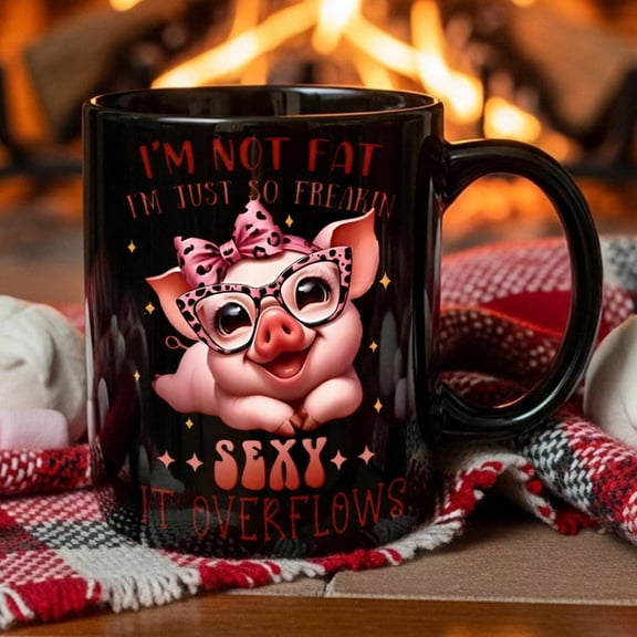 1pc 11oz Mom Coffee Mug with Cute Pig Floral Design to My Mom You Are Sunshine Of My Life Message Funny Heartfelt Mother S Day Birthday Reusable Cup D