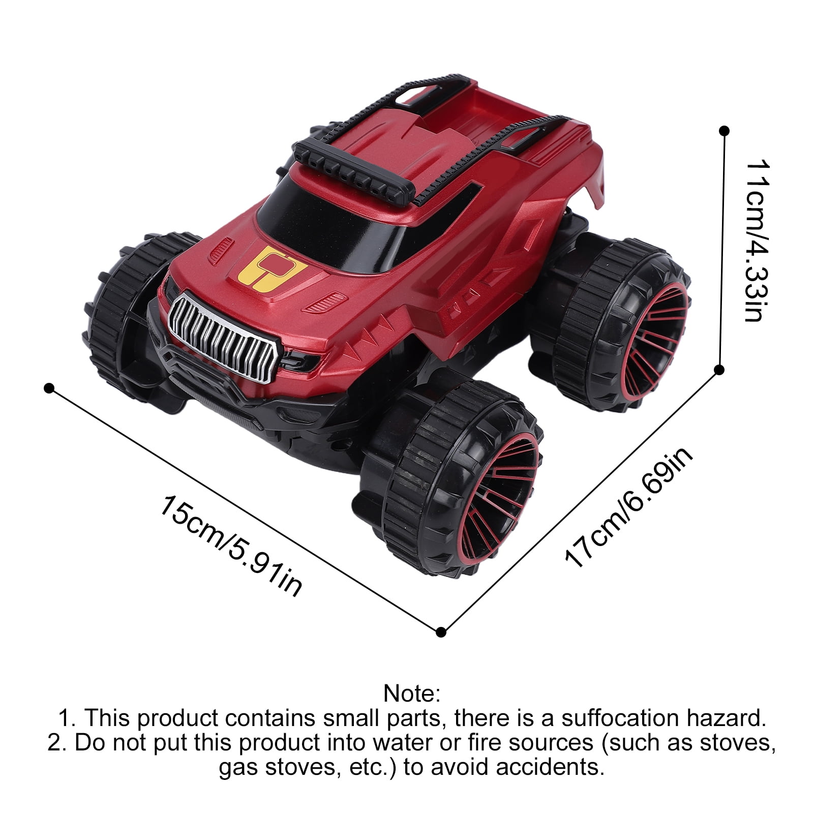 Off Road RC Car Rc Land and Water RC Car, 4WD All Terrain Remote Control Vehicle with LED Lights, 360° Rotation, High-Speed Stunt RC Vehicle for Outdoor Play