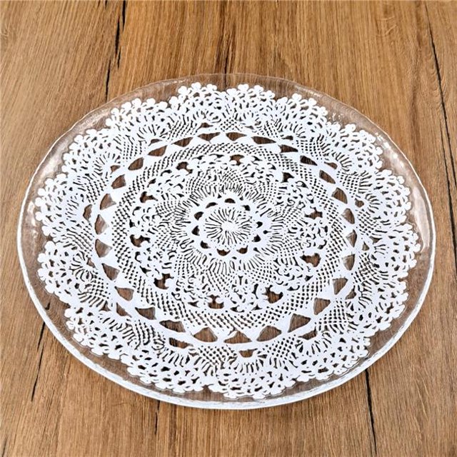 Red Pomegranate Collection Lille 11 in. Handmade and Handpainted Dinner Plate