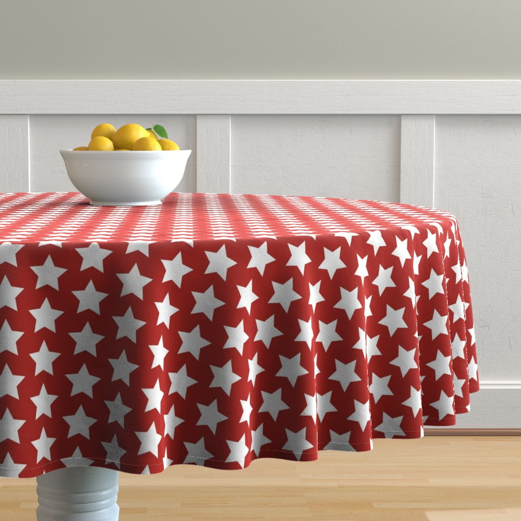4th of july round tablecloth Clearance