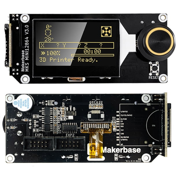 【L0602】Accesorios para Impresora 3D Makerbase MKS MINI12864 V3 Tarjeta SD Pantalla Inserción Frontal/lateral (Frontal)