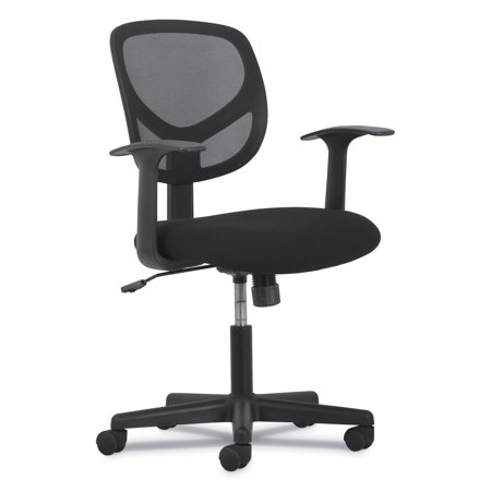 Sadie 1-Oh-Two Mid-Back Task Chairs, Supports up to 250 lbs., Black Seat/Black Back