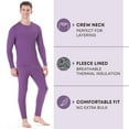 thumbnail image 2 of Rocky Men’s Thermal Underwear Set Insulated Top & Bottom Base Layer For Cold Weather, Plum 3X, 2 of 8
