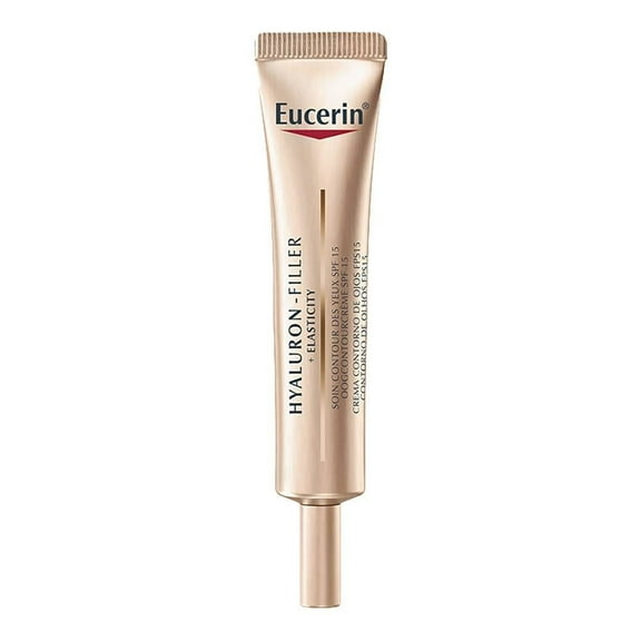 Crema facial para contorno de ojos Eucerin Hyaluron-filler+elasticity con ácido hialurónico fps 15 15 ml
