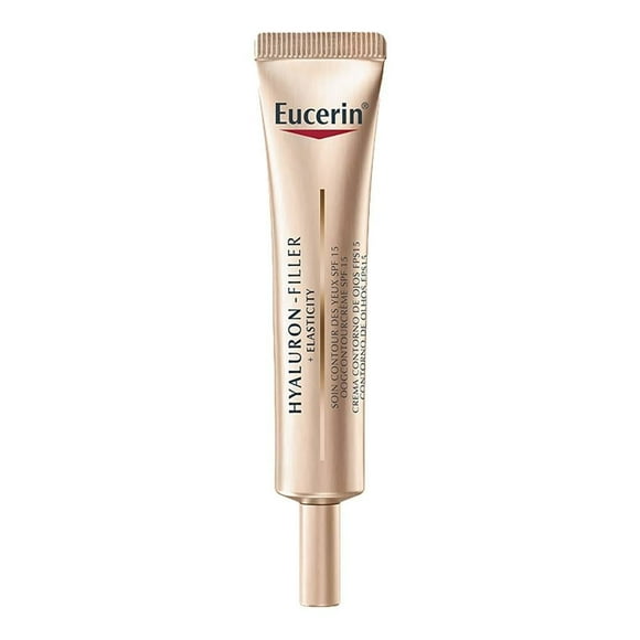 Crema facial para contorno de ojos Eucerin Hyaluron-filler+elasticity con ácido hialurónico fps 15 15 ml