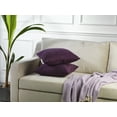 thumbnail image 6 of 3S Brother's Solid Color Cushion Cover Velvet Look Home Décor Throw Pillow Case with Invisible Zipper Set of 2 Pieces for Chair Couch Bedroom & Livingroom Décor Pillowcase - Purple 20"x20" Each, 6 of 9