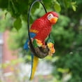 thumbnail image 4 of Hanging Parrot Garden Decor Resin Parrot Outdoor Decor Parrot on Perch Garden Sculpture Parrot Statue for Outdoor Garden Decorations Red Resin Pendant, 4 of 9