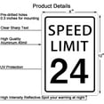 thumbnail image 2 of Speed Limit 24 Mph Sign Slow Down Sign Traffic Sign for Street and Road Sign 8X12inch, 2 of 4