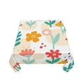 thumbnail image 4 of YFYANG Square Polyester Table Cloth, 54" x 54" Reusable Table Cover Kitchen Dining Room Cartoon Flower Doodle Decorative Tablecloths for Tables of 2-4 People, 4 of 8