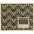 thumbnail image 2 of Koloman Moser 23x20 Black Ornate Framed Double Matted Museum Art Print Titled: Intent Paper Star Flower (Star Flower Book End Paper) (1901), 2 of 5