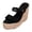 Black, variant on Women's on Slides Open Toe Espadrille Wedge High Heels Summer Woven Platform Sandals Wide Width Backless Slippers Brown 5