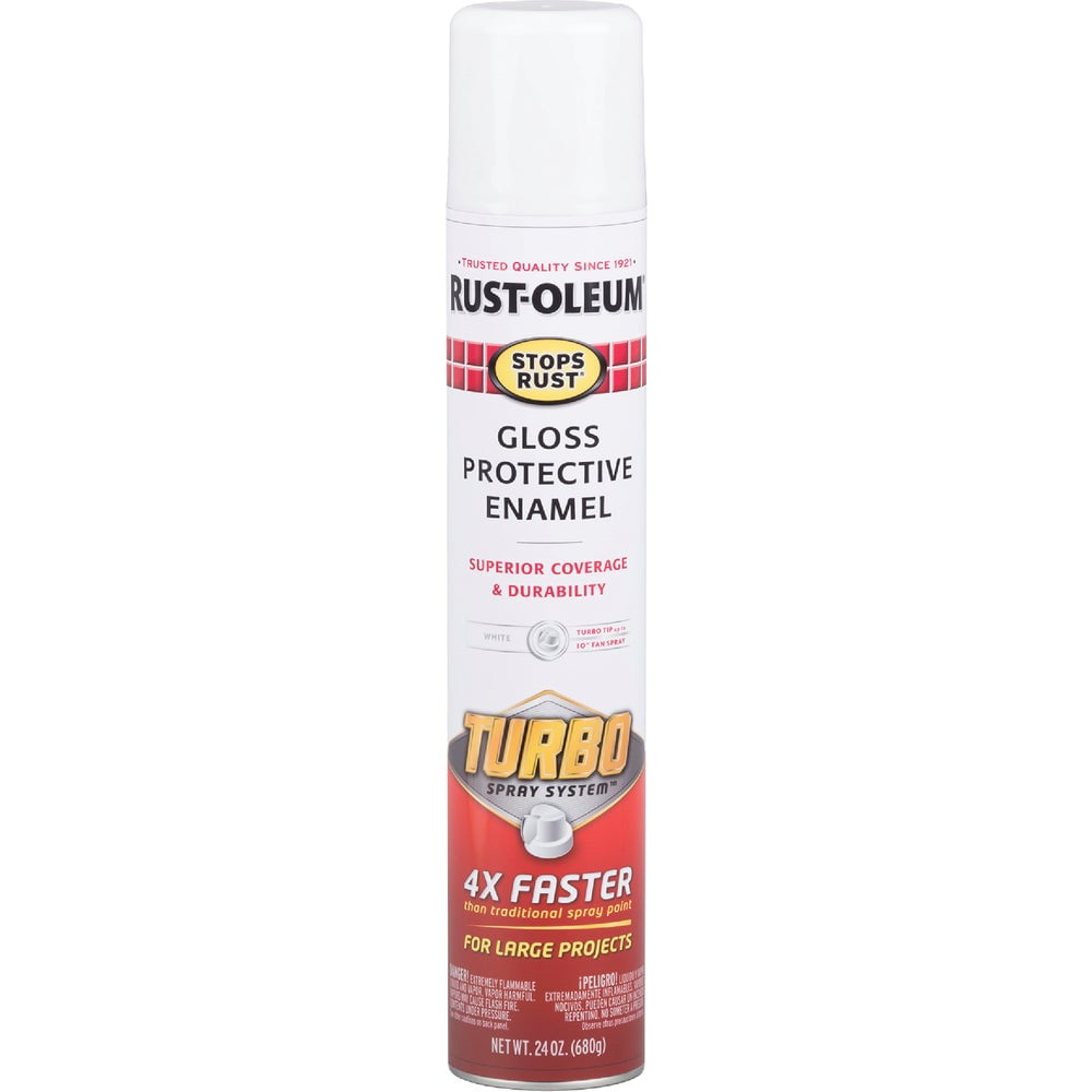 RustOleum Stops Rust 24 Oz. White Turbo Spray Paint