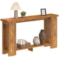 thumbnail image 2 of HOMCOM Farmhouse Console Table, 63" Narrow Entryway Table with Storage Shelf and Thickened Tabletop for Living Room, Hallway, Distressed Brown, 2 of 9
