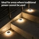 thumbnail image 5 of Muyoka piezas de luz solar de tierra con 8 LEDs Luz de disco solar al aire libre Encendido / apagado automático Lámpara enterrada solar IP65 Luz de cubierta solar impermeable para patio Escaleras Jard Muyoka Hogar, 5 of 7