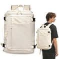 thumbnail image 2 of Travel Backpack,Large Capacity Carry On Bag,Laptop Storage Backpack,Multi-compartment Structure with Shoe Slot and Wide Opening Design,Lightweight Wearable Backpack for Travel Work,White, 2 of 9