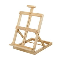 balikha Tabletop Easel Stand Desktop Easel Portable Space Saving, Wooden Easels Painting Display Easel for Children Painters Drafting Wood Color