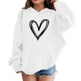 thumbnail image 4 of KAUOD Oversized Heart Print Hoodies for Girls Cotton Soft Cute Pullover Hoodie Sweatshirts with Pockets Kids Clothes, 4 of 6