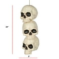 thumbnail image 2 of Halloween Decoration Hanging Human Skull 29"H, Bone Color, 2 of 5