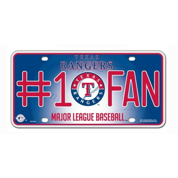 Plaque d'Immatriculation Texas Rangers - 1 Fan