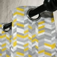 thumbnail image 3 of Ambesonne Vintage Grommet Curtain, Home Style Zig Zag, 50" x 72", Grey Yellow, 3 of 6