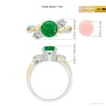 thumbnail image 5 of ANGARA Natural 1.2 ct Emerald and Diamond Twisted Vine Engagement Ring in 14K White & Yellow Gold for Women (Size-7mm) | May Birthstone, Anniversary, Jewelry Gift for Women | Natural Emerald Ring, 5 of 10