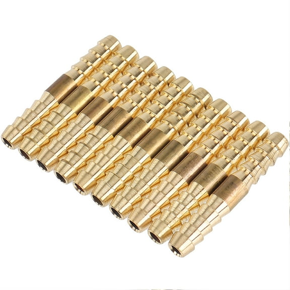 LTWFITTING Brass Barb Splicer Mender 3/16-Inch Hose ID Fitting Air Water Fuel Boat(Pack of 10)