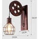 thumbnail image 4 of Lámpara de pared creativa estilo industrial lámpara de pared retro estilo loft polea elevadora canal de luz lámpara de pared de pasillo rojo óxido, 4 of 5