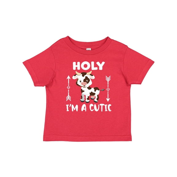 Inktastic I'm a Cutie White and Brown Holstein Cow with Arrows Boys or Girls Baby T-Shirt