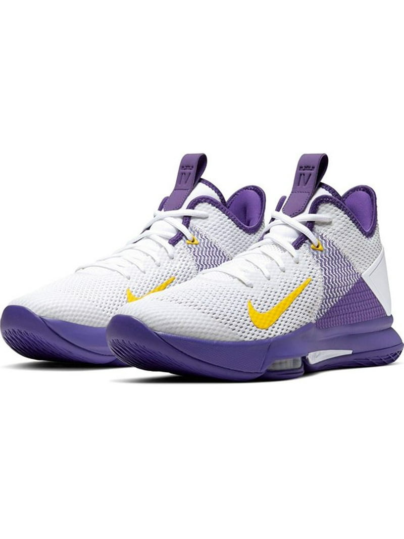 Sin cabeza eficaz mostaza Nike Men's LeBron Witness IV 'Lakers' Basketball Shoes White Amarillo Field  Purple BV7427-100 100% Authentic Free Fast Shipping - Walmart.com