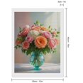 thumbnail image 2 of Diamond Art Kit for Adults, Pastel Rose Bouquet In Glass Vase Diamond Painting for Adults Beginners, 5D DIY Diamond Art Painting Kits, Colorful Diamond Painting Craft for Home Decor 12x16, 2 of 7