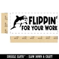 thumbnail image 2 of Flippin' For Your Work Dolphin Teacher Student School Self-Inking Rubber Stamp Ink Stamper - Black Ink - Small 1-1/2 Inch, 2 of 7