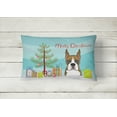 thumbnail image 2 of Carolines Treasures BB1595PW1216 Christmas Tree and Boxer Canvas Fabric Decorative Pillow, 12H x16W, multicolor, 2 of 3