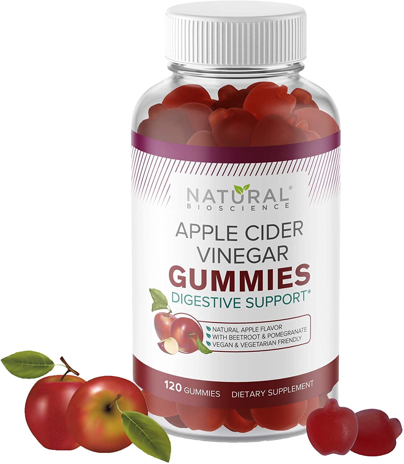 Natural Bioscience Apple Cider Vinegar Gummies, Family Size, 180ct