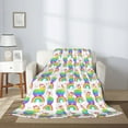 thumbnail image 2 of Fuzoiu Rainbow Llama Print Flannel Throw Blanket,Light Weight Warm Decorative,Throw Blanket Cover for Sofa, Couch, Bedroom,Travel-80"x60", 2 of 6