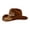 Brown, variant on JULMCOMO 250th Anniversary USA Cowboy Hat Felt Stars Stripes Roll Up Vintage Patriotic Hat for Independence Day Black