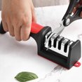 thumbnail image 4 of Kitchen Cutter Sharpener with 3/4 Grooves Tungsten Steel Sharpener with Plastic Handle Multifunctional Manual Grinder for Scissors Cutter Sharpening Stone Kitchen Supplies, 4 of 7