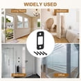 thumbnail image 6 of Uxcell 4Pack Door Strike Plate, 57mm x 25.5mm Stainless Steel Latch Deadbolt Replacement Lock Strike Plates, Black, 6 of 6