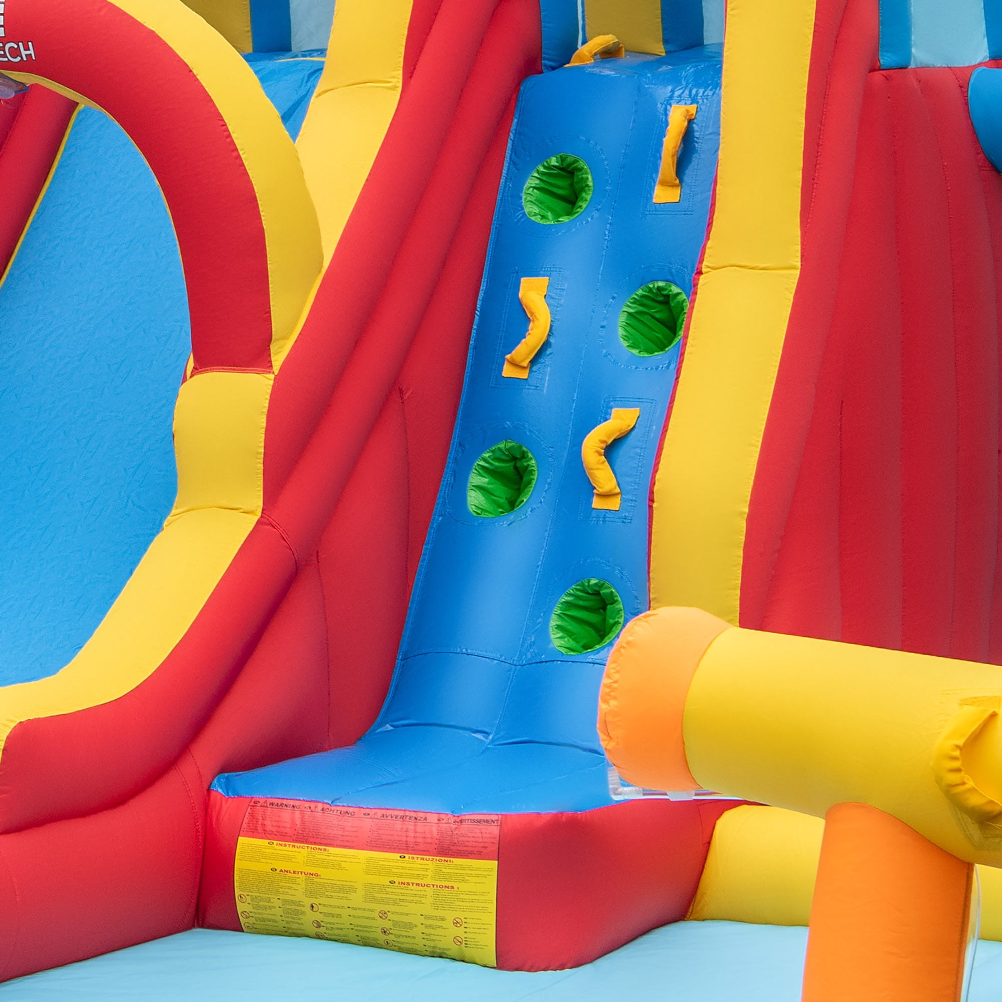 Gymax Inflatable Water Slide w/ Long Slide Climbing Wall Splash Pools without Blower