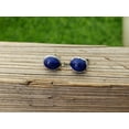 thumbnail image 2 of Genuine 925 Sterling Silver Stud Earrings For Women, Lapis Lazuli Natural Healing Gemstone Beautiful Handcrafted Statement Earrings, 2 of 6