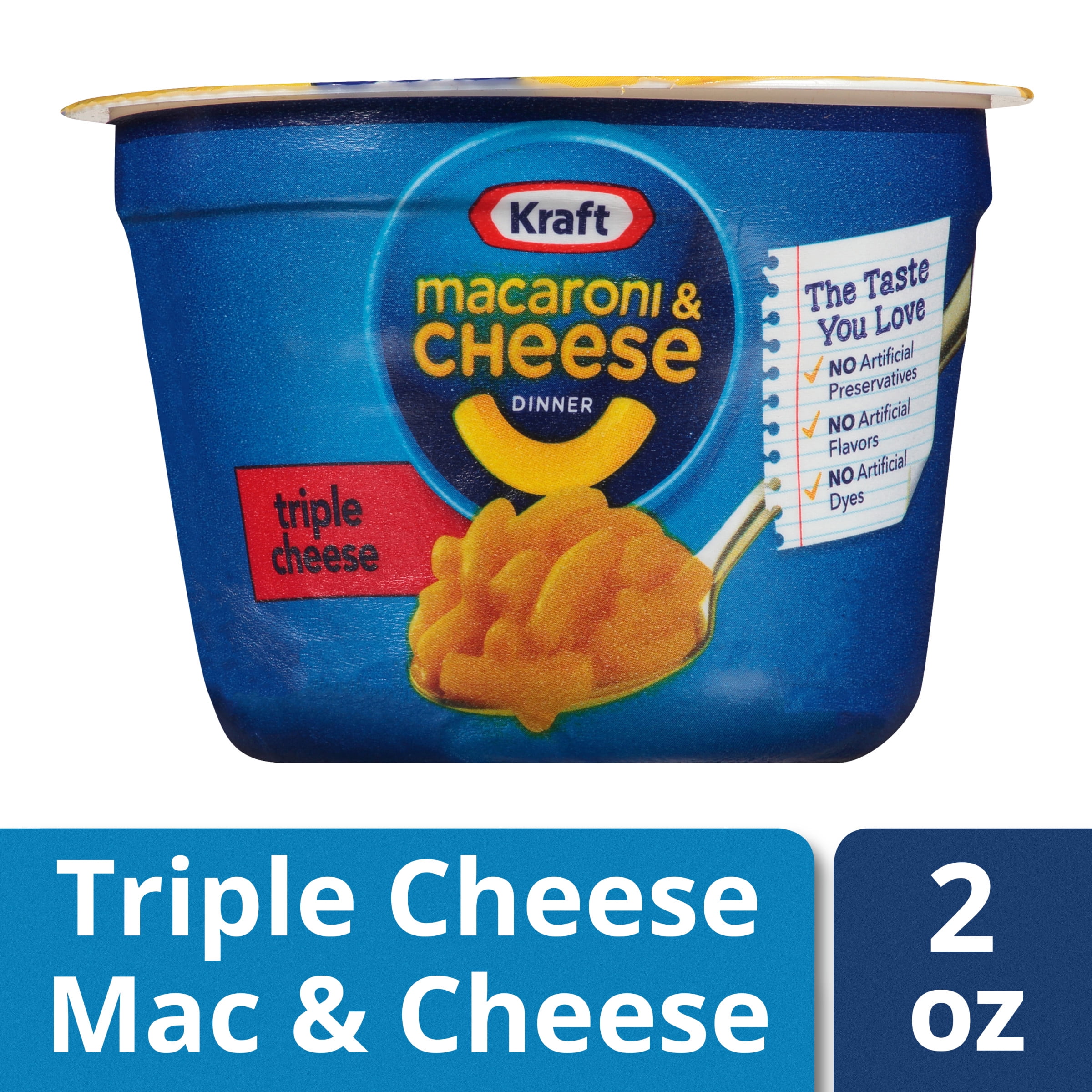 Kraft Easy Mac Triple Cheese Macaroni and Cheese, 2.05 oz Cup Walmart