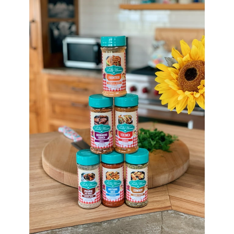 The Pioneer Woman 6 Pack Seasonings - Frontier Chipotle Ranch - Anything Goes - Drummond Ranch - Tex Mex Cowgirl - Cowboy Lemon Pepper - Prairie Pot Rost