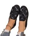 thumbnail image 4 of Norvail Womens Platform Wedge Denim Casual Shoes, Lightweight Summer Blue Jean Slip On Sneakers for Vacation Beach Daily Wear, Comfortable Thick Sole Walking Shoes, 4 of 5