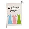 thumbnail image 1 of bienvenida bandera de pascua Impresión a doble cara 12 × 18 pulgadas Banners verticales de conejito TUNC Sencillez, 1 of 5
