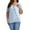 Gray, variant on Summer Tops for Women Plus Size Solid Color Summer Plus Size V-Neck Fashionable Striped Button Short Sleeved T-Shirt Top Womens Blouses Black 5XL