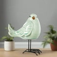 thumbnail image 2 of Urban Trends Collection 7" Porcelain Standing Bird Figurine with Open Beak and Metal Legs Design, 2 of 5
