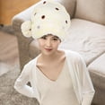thumbnail image 4 of Luxshiny 2Pcs Flannel Sleep Hat with Simple Design for Women Comfortable Sleep, 4 of 8