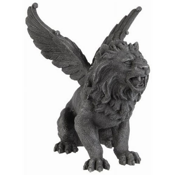 Winged Lion Gargoyle Statue Cold Cast Resin Figurine